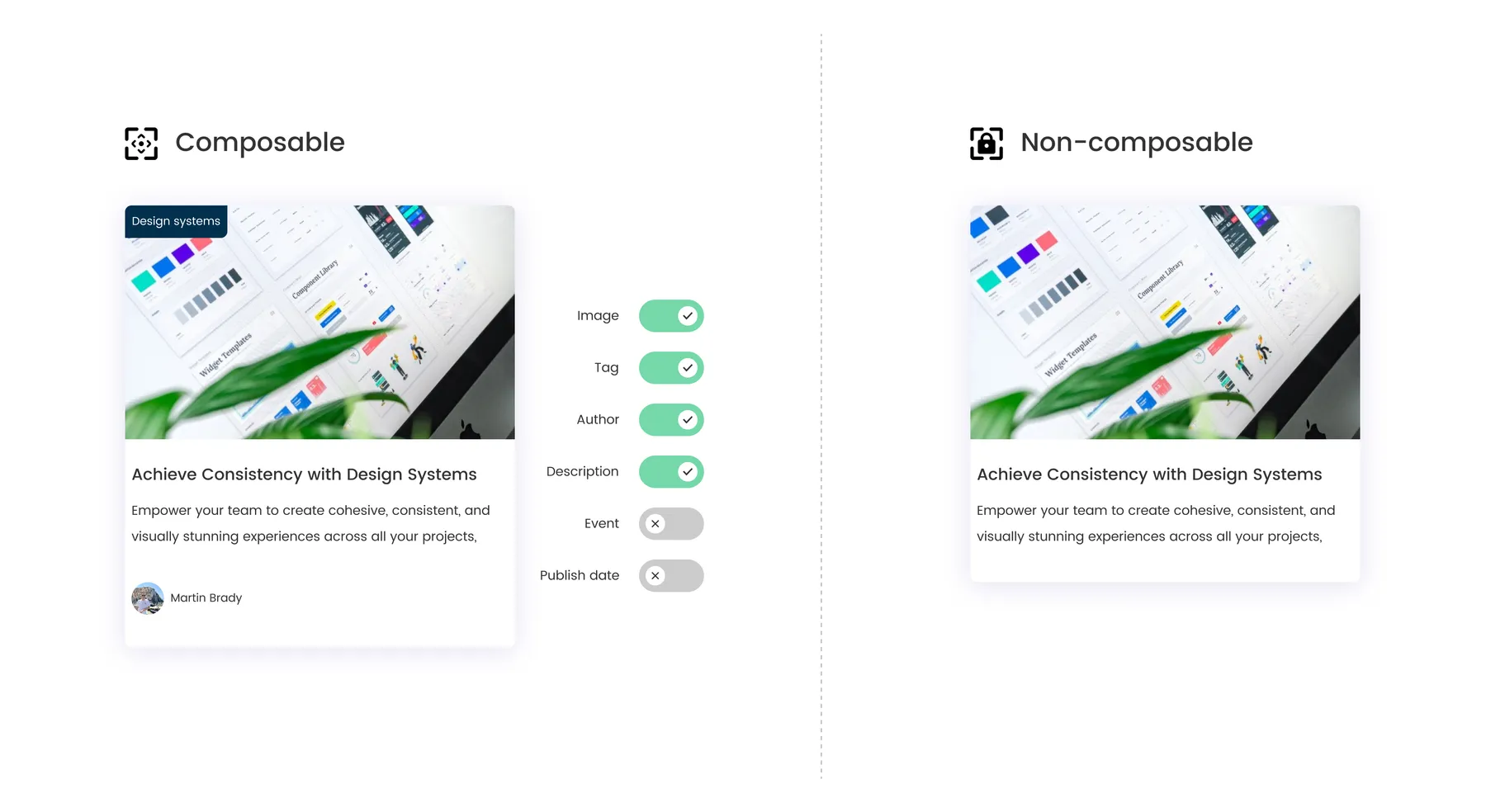Creating consistent user experiences with a composable design system