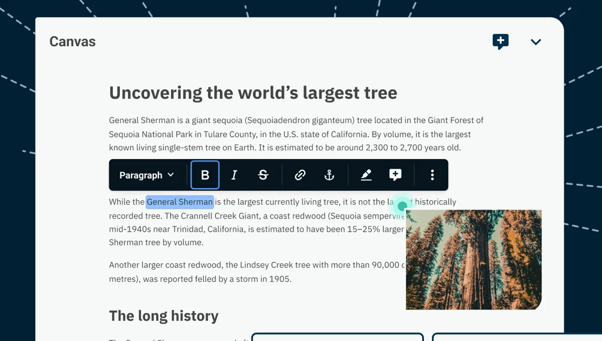 The Contensis canvas editor show in an illustration