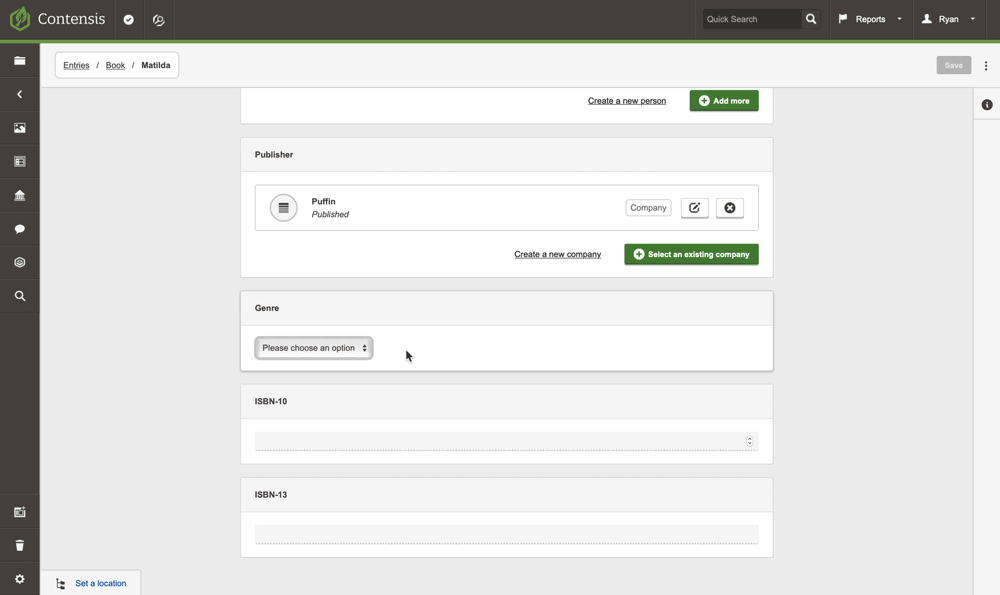 Dropdown editor support for taxonomy and list fields