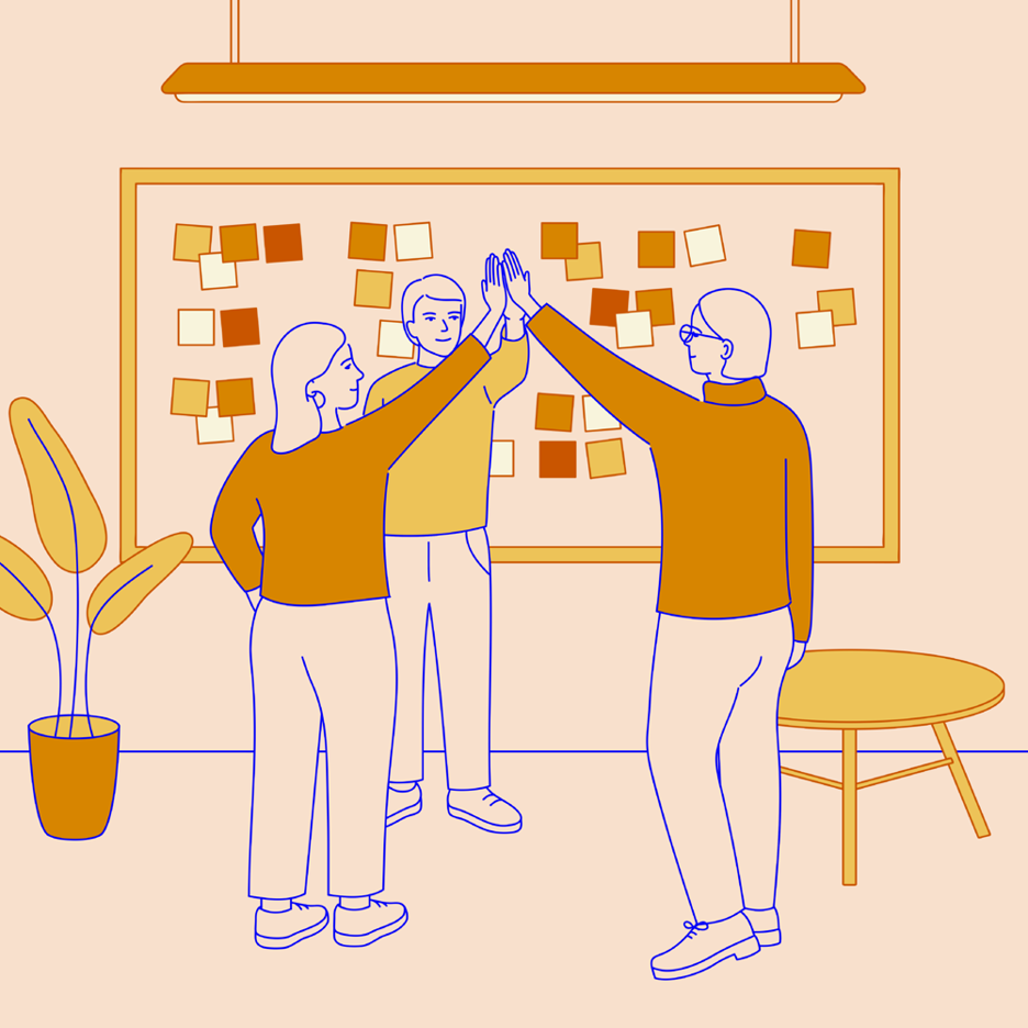 mixkit-co-workers-doing-a-high-five-after-a-planning-meeting-396-desktop-wallpaper
