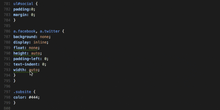 An animation showing contextual help in the Monaco code editor in Contensis.