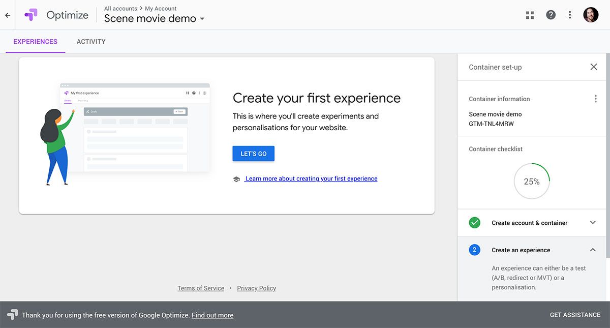 optimize-create-first-experience