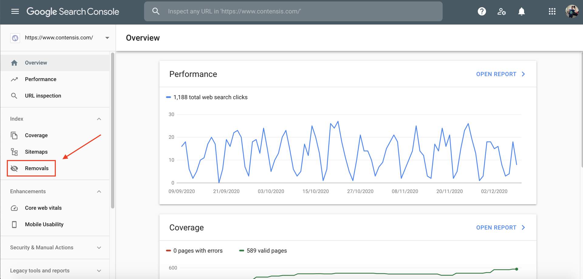 Removing a URL from Google index in Google Search Console