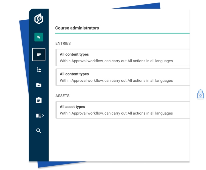 User permissions being updated in the Contensis user interface.