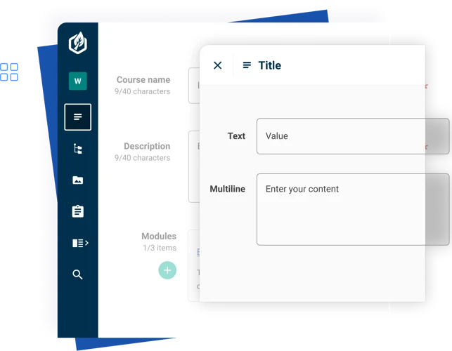 An entry being created in Contensis for a course page.