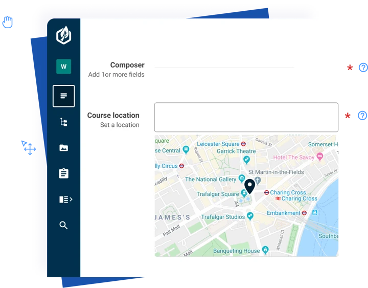 An entry being created in Contensis for a course location.