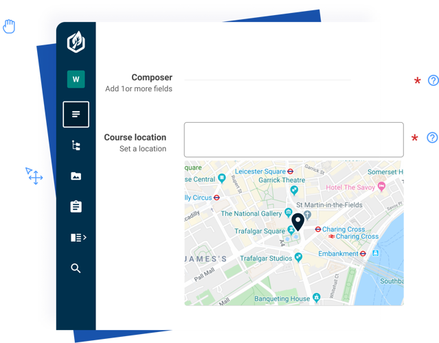 An entry being created in Contensis for a course location.