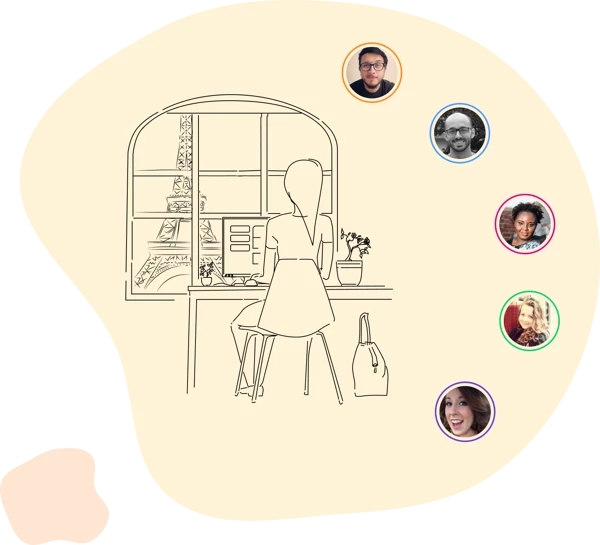 Collaborate In Real-time illustration
