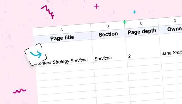 An image of the Contensis content inventory template.