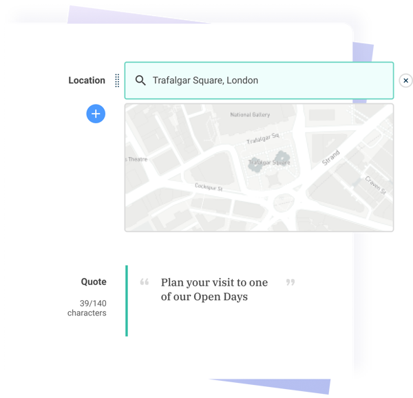 An example of the Contensis UI