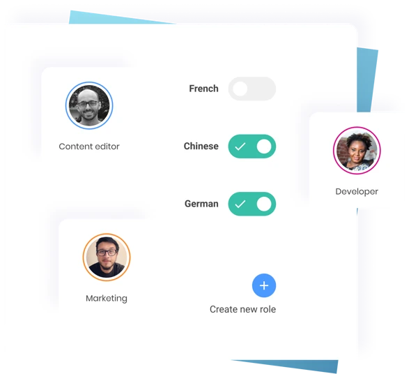 A visual representation of Contensis' multilingual interface.