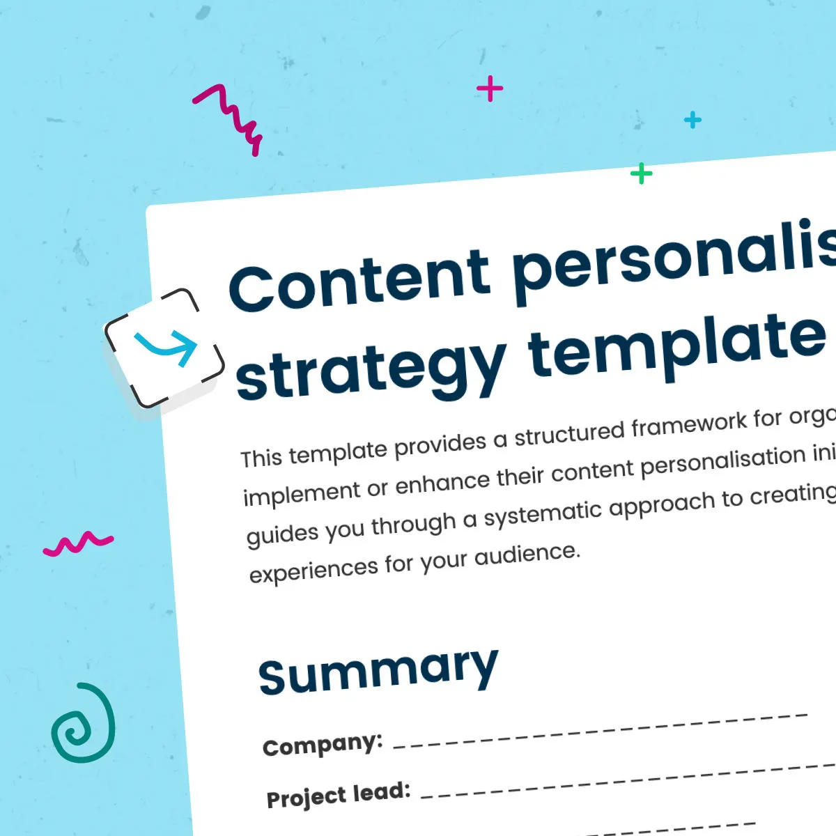 The Contensis content personalisation strategy template