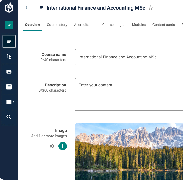 An example of the Contensis entry editor screen