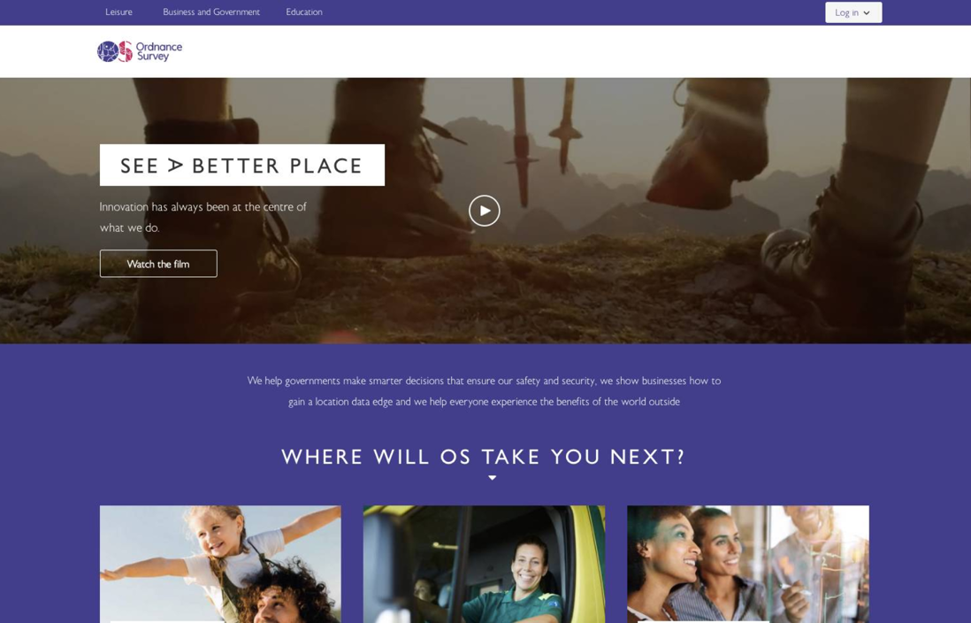 The Ordnance Survey website.