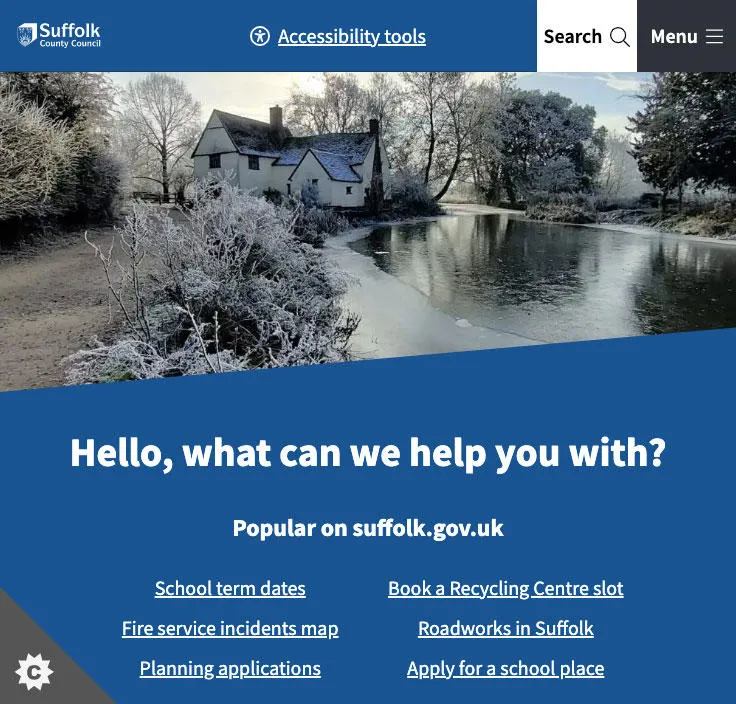 The Suffolk County Council website.