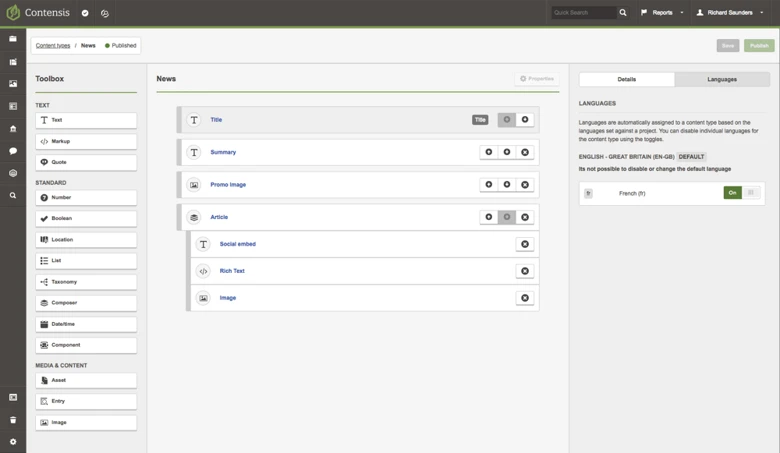 Roles multilingual content type