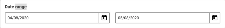 Date range field editor