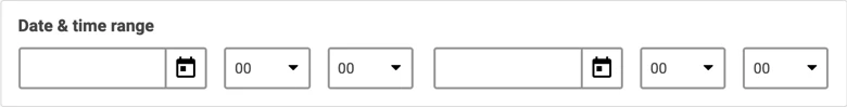Date time range field editor