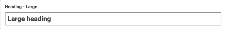 A text field with large bold text