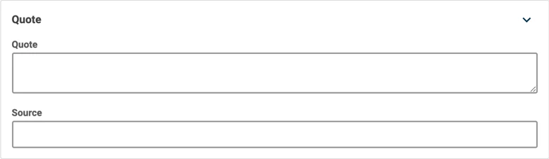 An example of the quote field editor