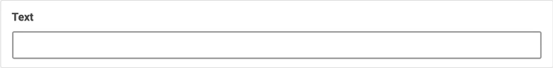 An example of a text field editor