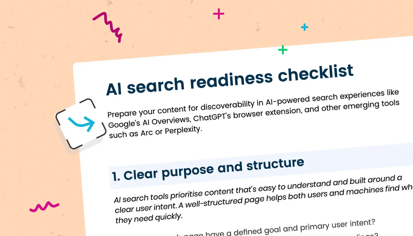 An illustration of the Contensis AI search readiness checklist.