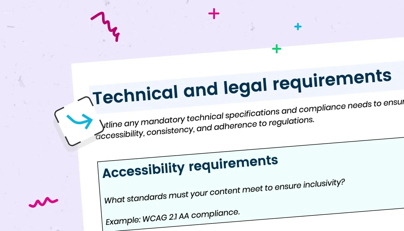 An illustration of the Contensis content standards template.