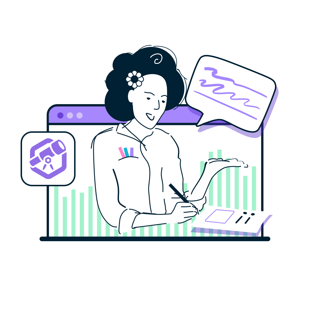 A lady writing on a piece of paper 